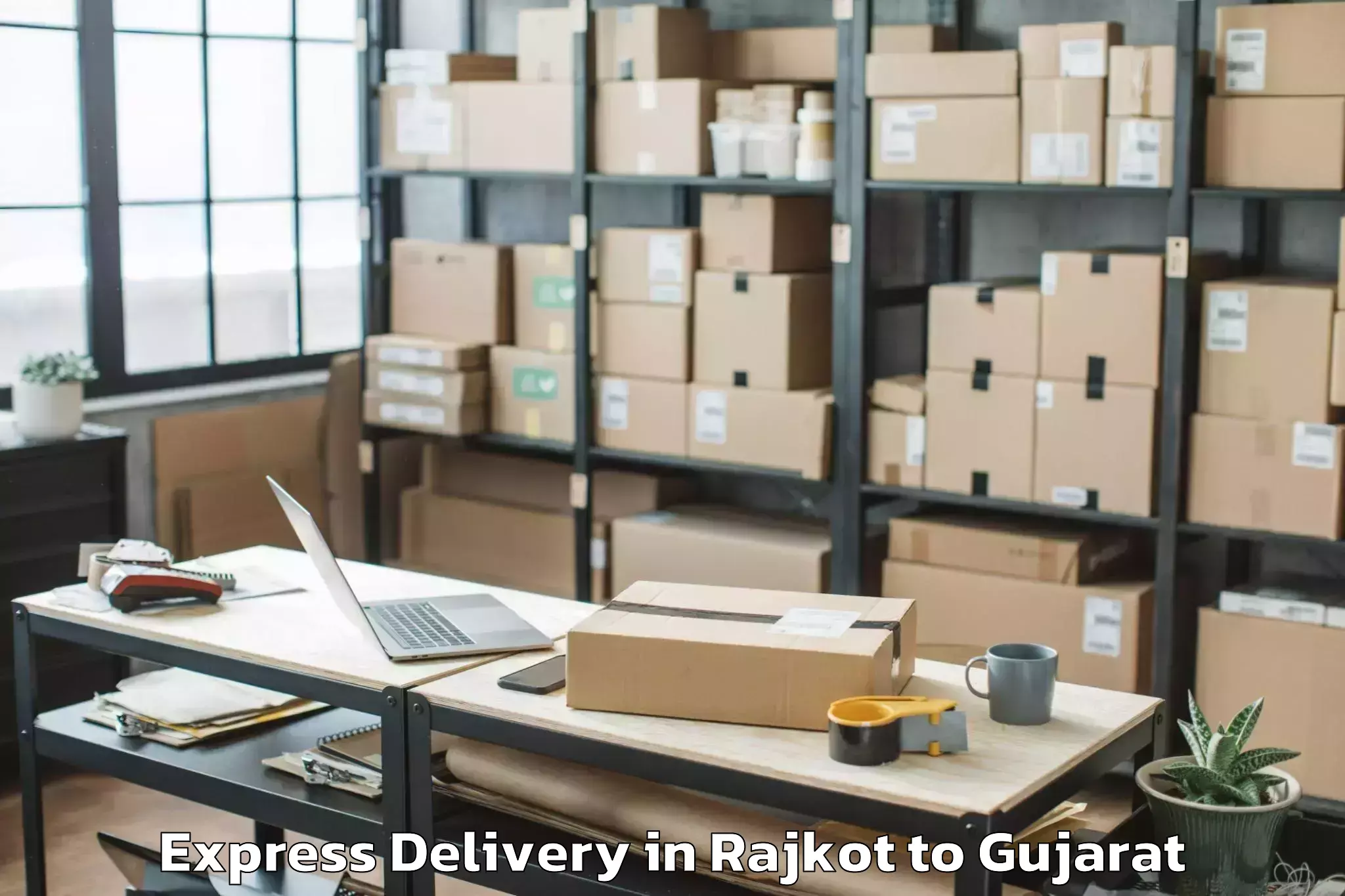 Efficient Rajkot to Songadh Express Delivery